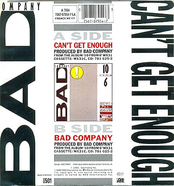 Bad Company (3) -Can't Get Enough