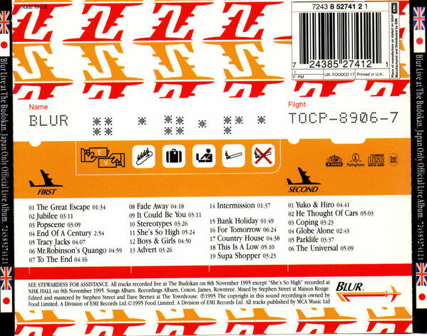 Blur -Live At The Budokan (Japan Only Official Live Album)
