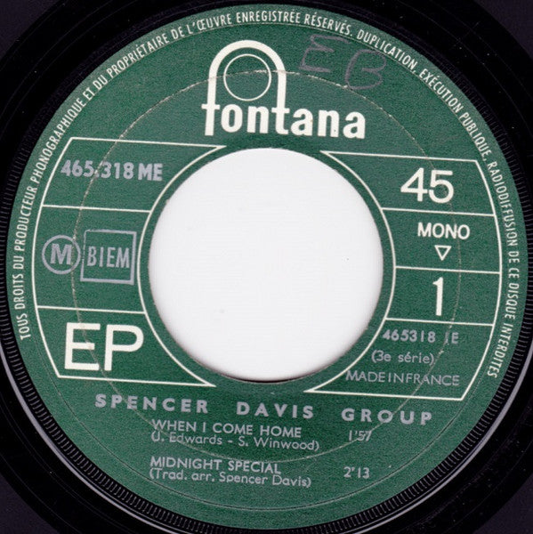 Le Spencer Davis Group* -When I Come Home