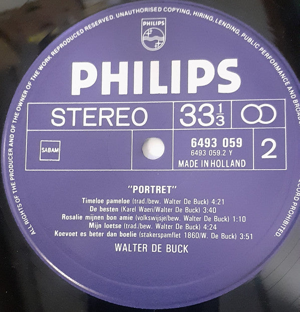 Walter De Buck -Portret