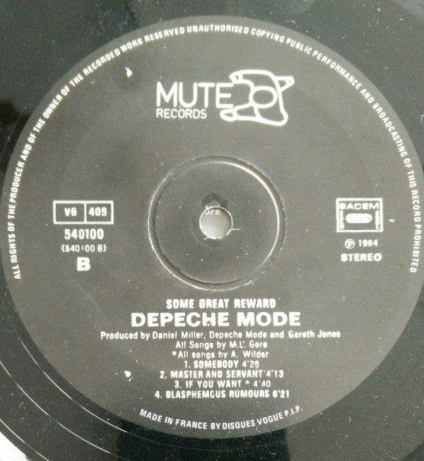 Depeche Mode -Some Great Reward