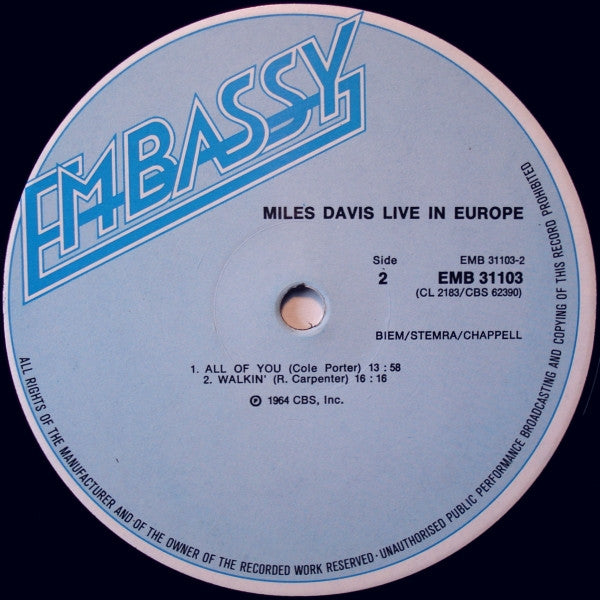 Miles Davis -Live In Europe