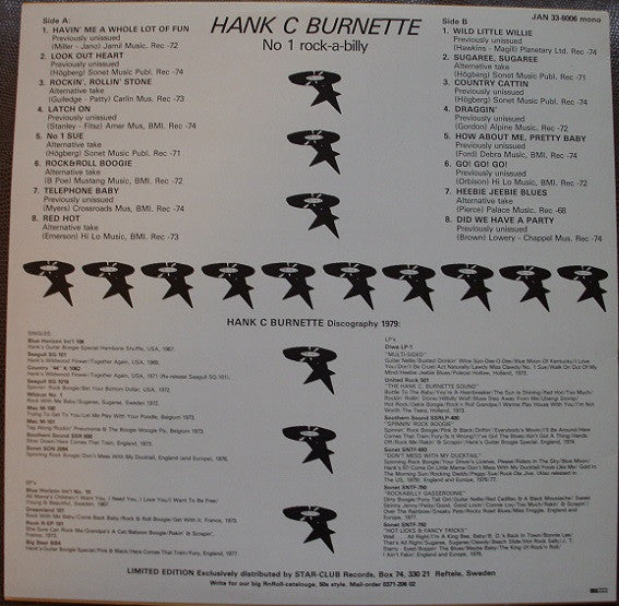 Hank C Burnette* -No 1 Rock-A-Billy