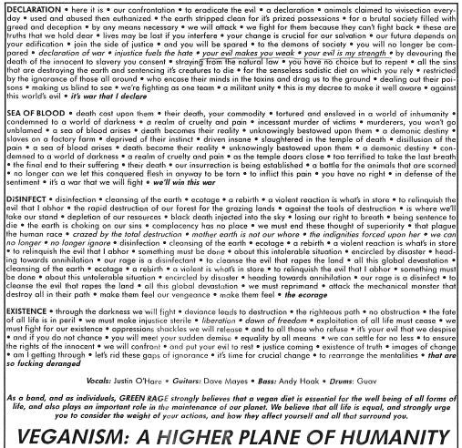 Green Rage -Declaration