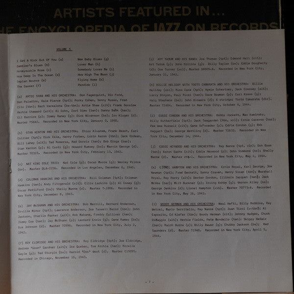 Various - Encyclopedia Of Jazz On Records