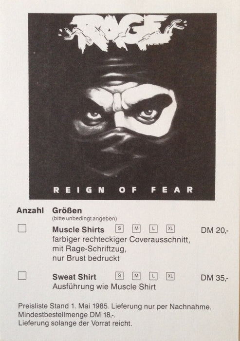 Rage (6) -Reign Of Fear