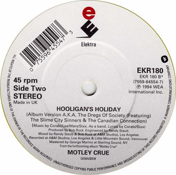 Mötley Crüe -Hooligan's Holiday