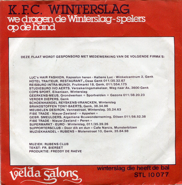 K.F.C. Winterslag -We Dragen de Winterslagspelers Op De Hand