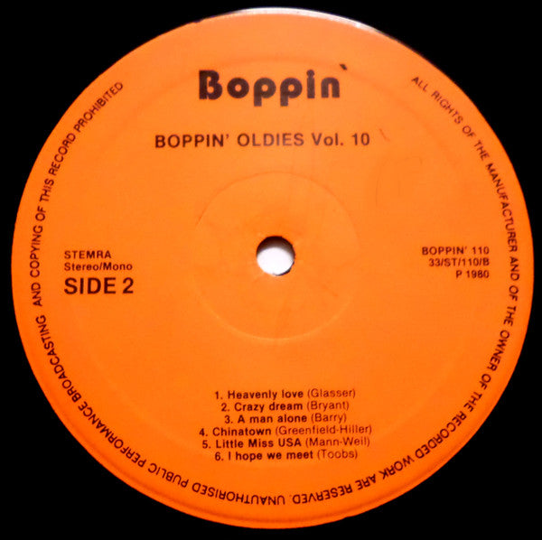 Various -12 Boppin' Oldies Vol. 10
