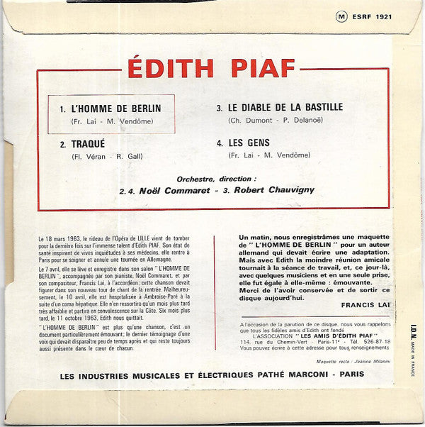 Edith Piaf -L'Homme De Berlin