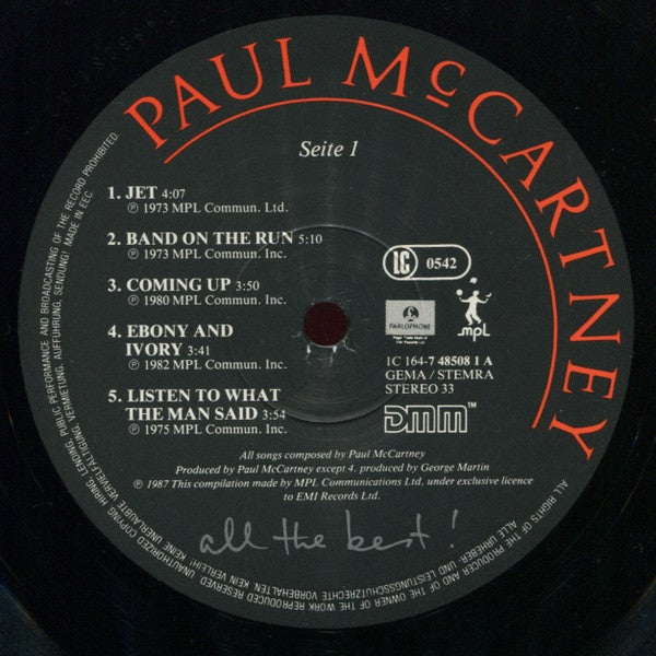 Paul McCartney -All The Best !