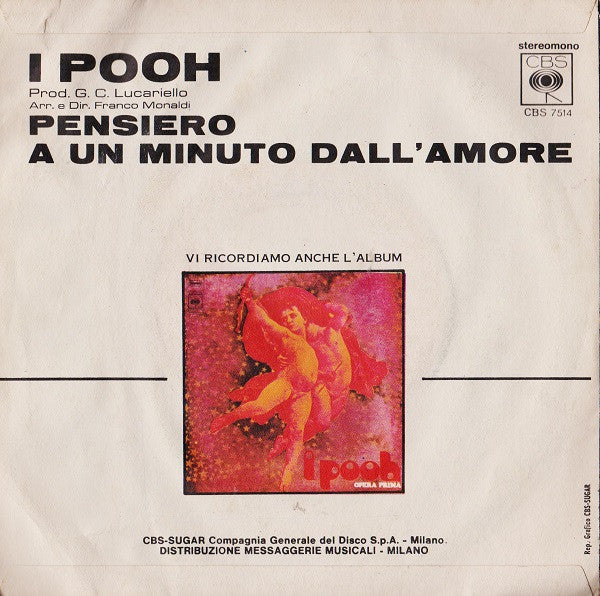 I Pooh* -Pensiero / A Un Minuto Dall'Amore