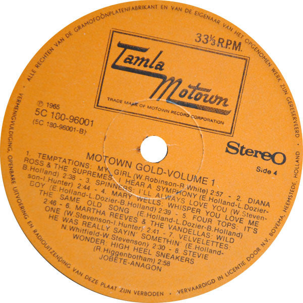 Various -Motown Gold Volume 1 (1963 1964 1965)