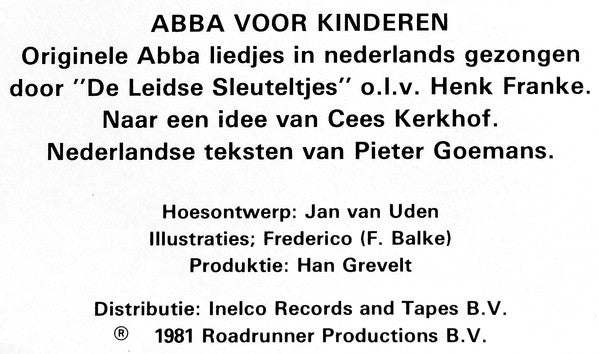 De Leidse Sleuteltjes o.l.v. Henk Franke -ABBA Voor Kinderen