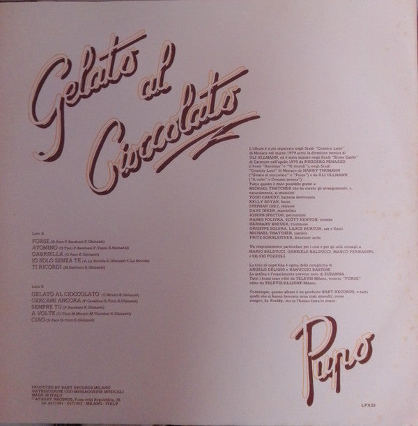 Pupo -Gelato Al Cioccolato
