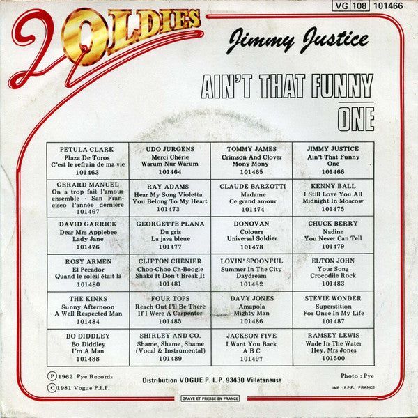 Jimmy Justice -Ain't That Funny / One