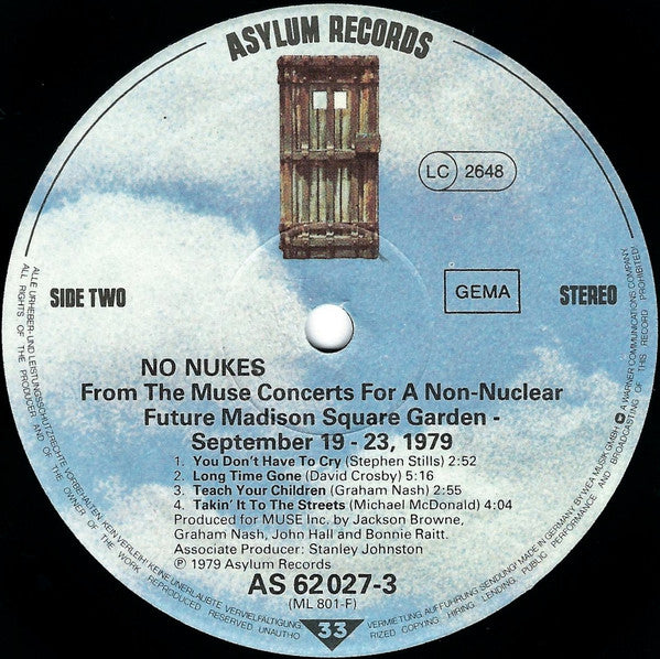 Various -No Nukes - From The Muse Concerts For A Non-Nuclear Future - Madison Square Garden - September 19-23, 1979