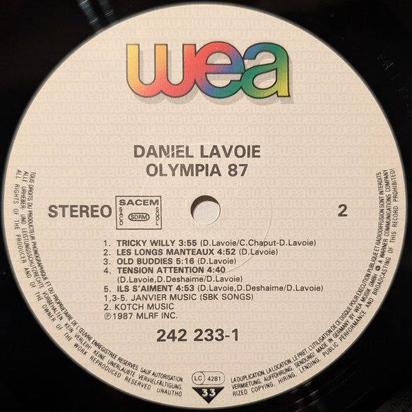Daniel Lavoie -Olympia 87