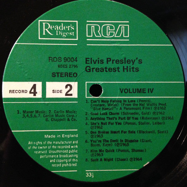 Elvis Presley -Elvis Presley's Greatest Hits