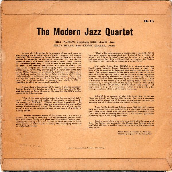 The Modern Jazz Quartet -Vol. 2: Django / Milano / One Bass Hit