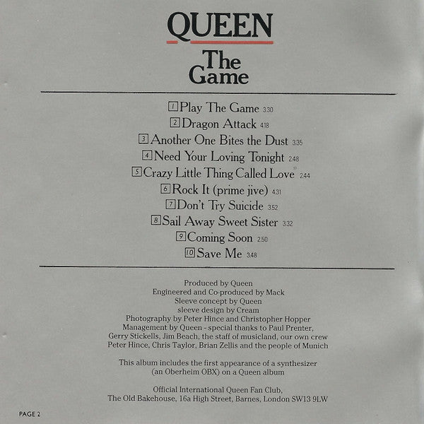 Queen -The Game