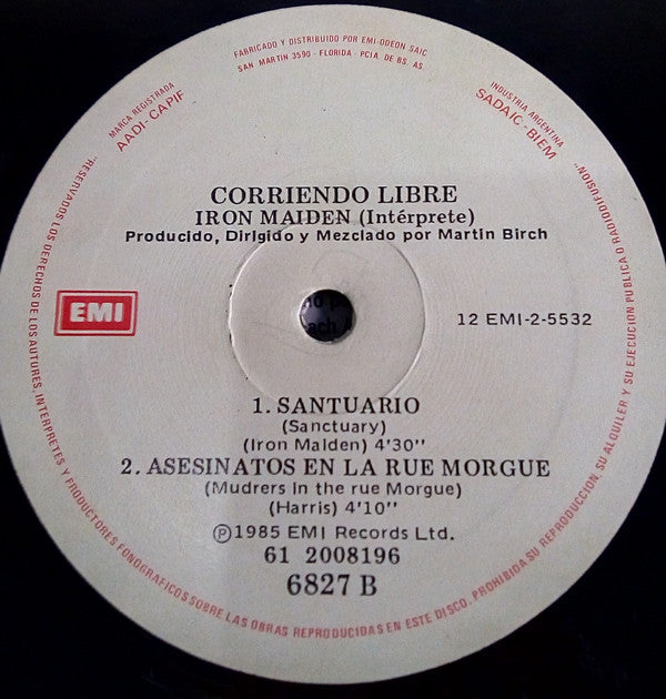 Iron Maiden -Corriendo Libre