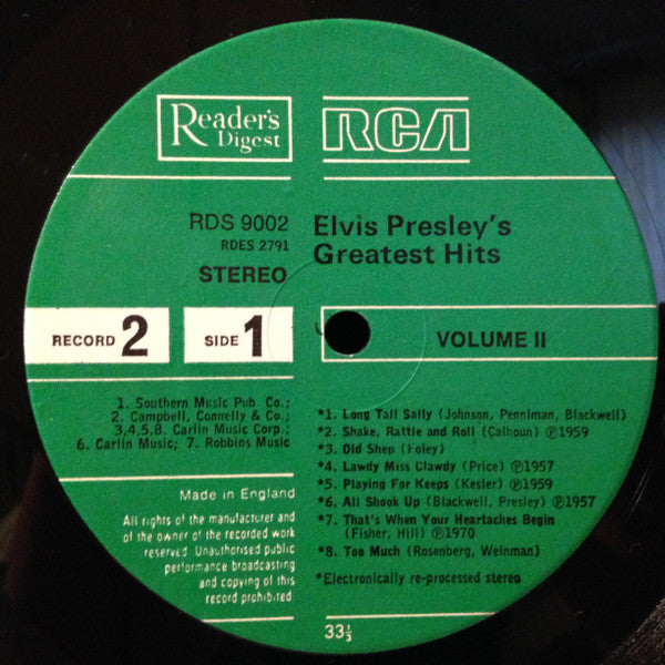Elvis Presley -Elvis Presley's Greatest Hits
