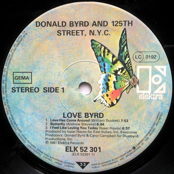 Donald Byrd And 125th Street, N.Y.C.* -Love Byrd