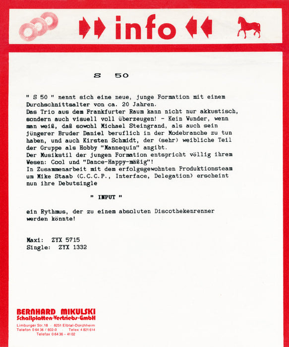 S-50 -Input