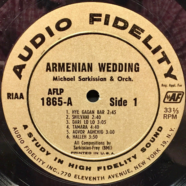 Mike Sarkissian And His Cafe Bagdad Ensemble - Armenian Wedding