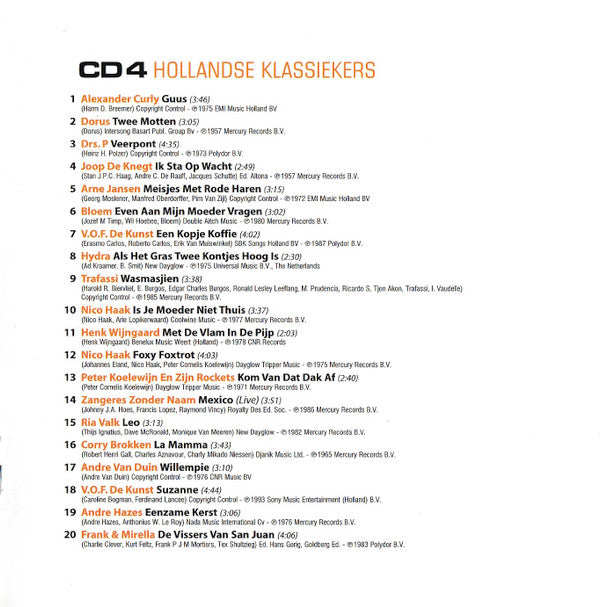 Various -100 Hollandse Klassiekers