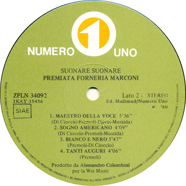 Premiata Forneria Marconi -Suonare Suonare
