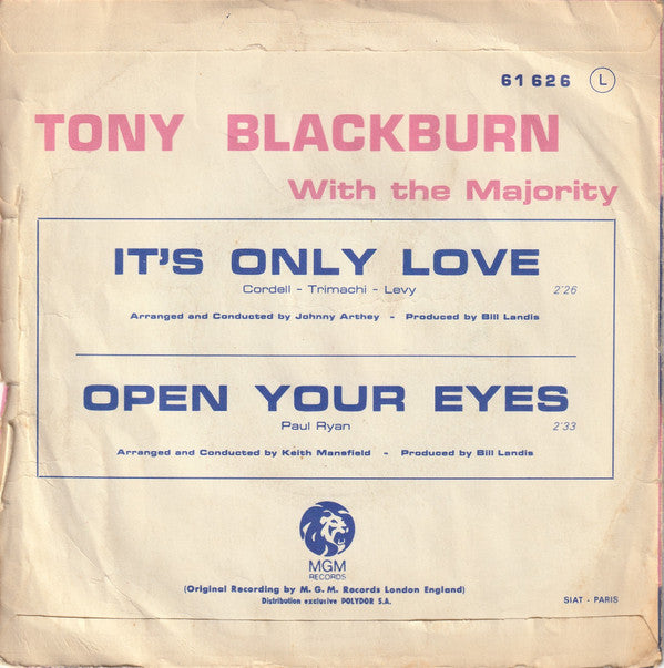 Tony Blackburn With The Majority -It's Only Love