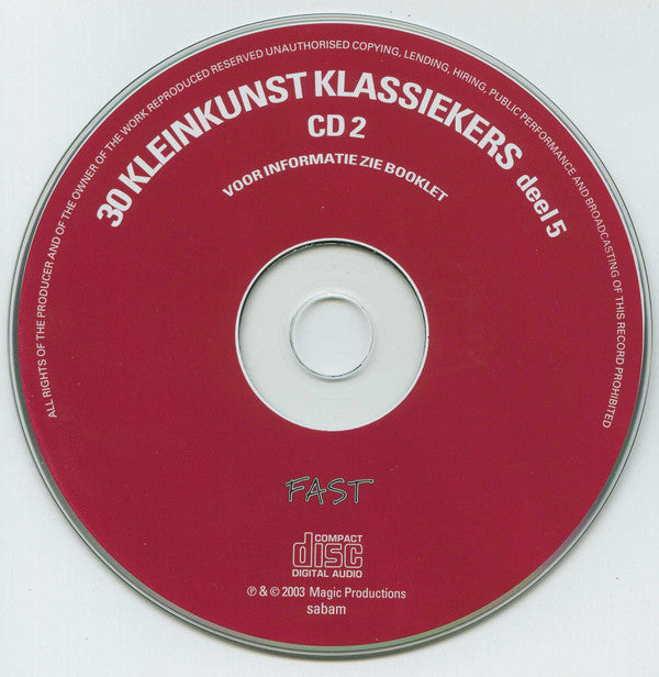 Various - 30 Kleinkunst Klassiekers Deel 5