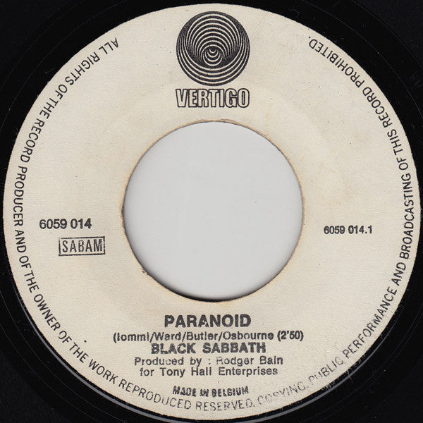 Black Sabbath -Paranoïd / Rat Salad