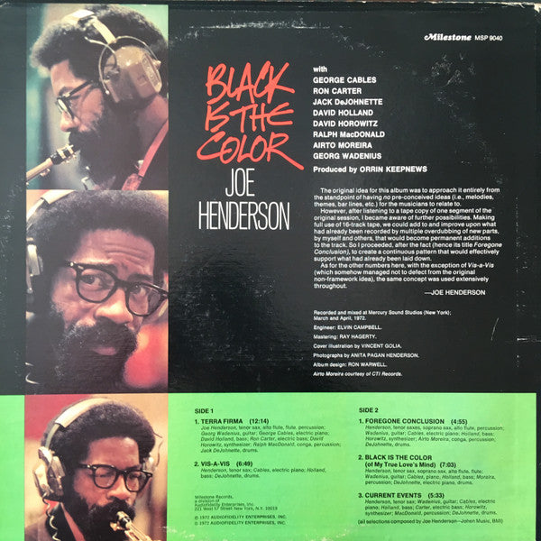 Joe Henderson -Black Is The Color