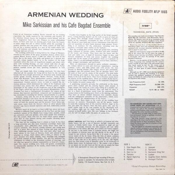 Mike Sarkissian And His Cafe Bagdad Ensemble - Armenian Wedding