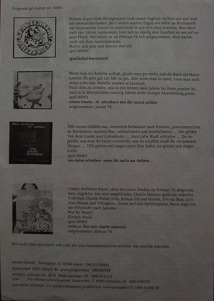 Dr. Aftershave And The Mixed Pickles -For Missus Beastly