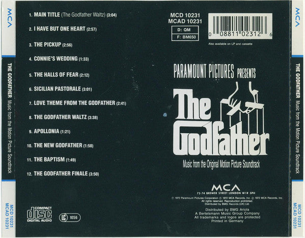 Nino Rota -The Godfather (Music From The Original Motion Picture Soundtrack)
