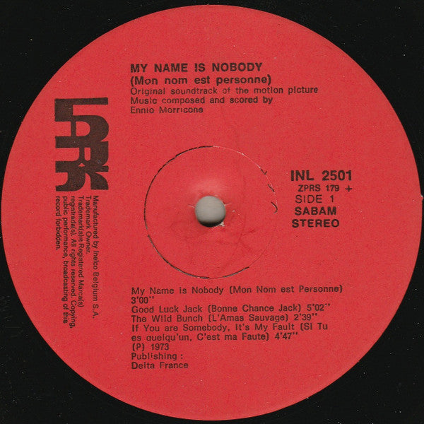 Ennio Morricone - Bande Originale Du Film "My Name Is Nobody" = Mon Nom Est Personne