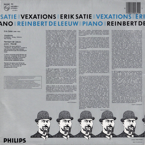 Erik Satie, Reinbert De Leeuw -Vexations