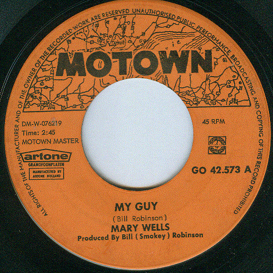 Mary Wells -My Guy / Oh Little Boy (What Did You Do To Me)
