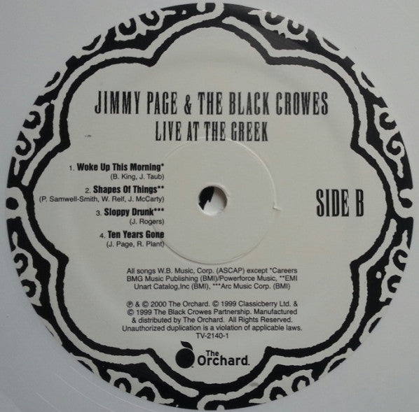 Jimmy Page & The Black Crowes -Live At The Greek