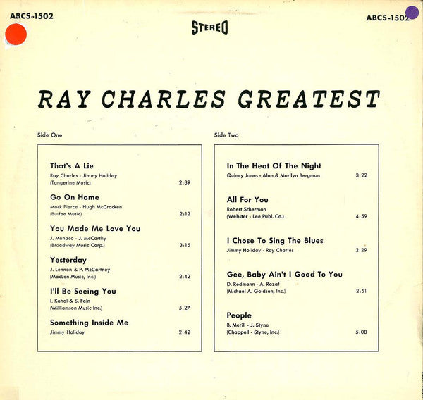 Ray Charles -Ray Charles Greatest