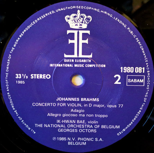 Nai Yuan Hu · Ik-Hwan Bae · Henry Raudales - Queen Elisabeth Of Belgium International Music Competition 1985