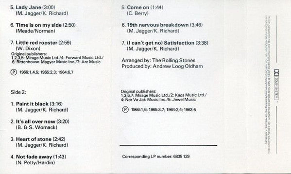 The Rolling Stones - Big Hits (High Tide And Green Grass)