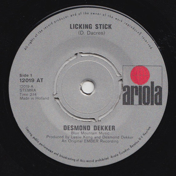 Desmond Dekker - Licking Stick / Live And Learn