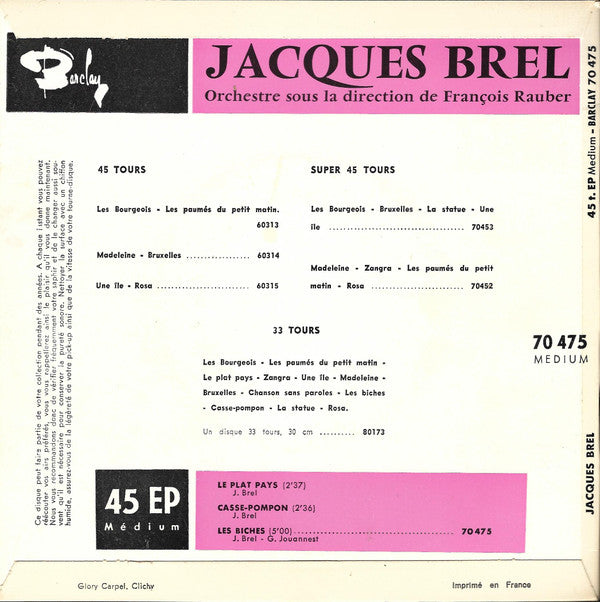 Jacques Brel -Le Plat Pays