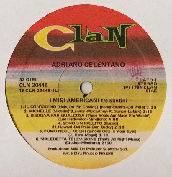 Adriano Celentano -I Miei Americani (Tre Puntini)