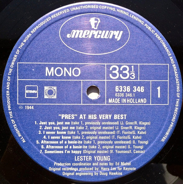 Lester Young - "Pres" At His Very Best